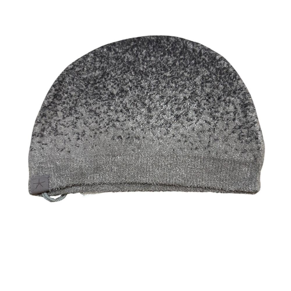 Barefoot Dreams CozyChic Lite Confetti Beanie Hat Storm Gray Dark Brown OS